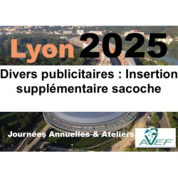Lyon 2025 : Divers publicitaires : Insertion supplémentaire sacoche